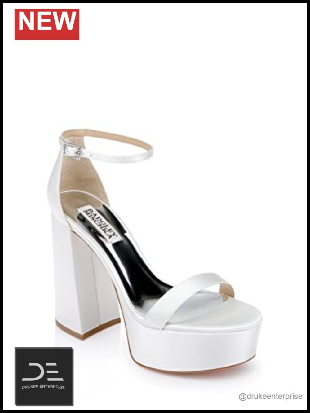 Badgley Mischka Party Platform Block Heel Sandals Women's Formal Evening Shoes